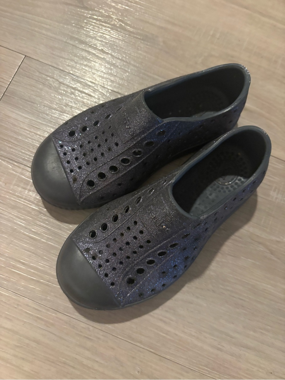 Glitter Native Shoes Kids Slip-On Water-Friendly Navy Shoes